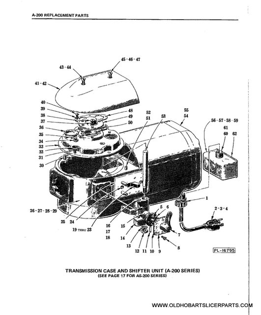 Hobart A-200 Transmission Case & Shifter Unit